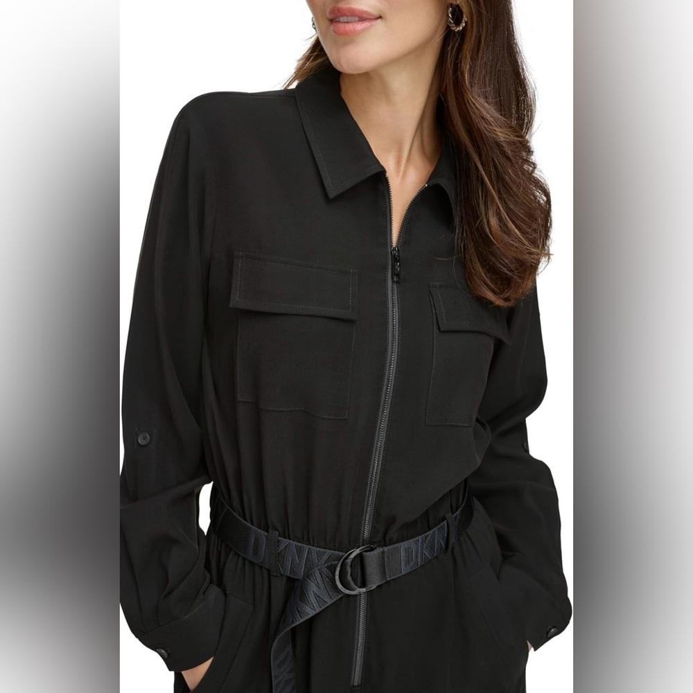 DKNY Black Long Sleeve Jumpsuit Women’s 16